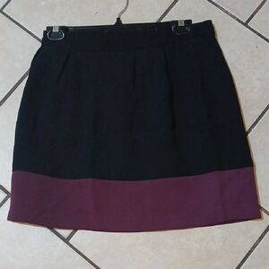 Banana Republic Black and Purple Mini Skirt